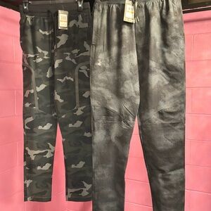 Set of 2 Under Armour Camouflage and Charcoal Watercolor Joggers